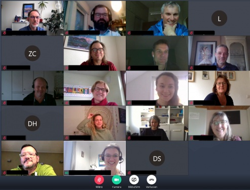 Ein Teil der Teilnehmer*innen während der Diskussion im Videokonferenzformat. 
© Stiftung kreuznacher diakonie